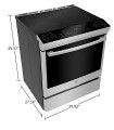 GE Profile  5.3 Cu. Ft. Slide-In Electric Induction True Convection Range with No Preheat Air Fry and WiFi - Stainless Steel
