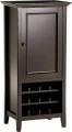 Simpli Home - Amherst High Storage Wine Rack - Hickory Brown