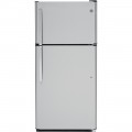 GE - 18.2 Cu. Ft. Top-Freezer Refrigerator Stainless steel