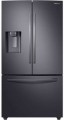 Samsung - 23 cu. ft. Counter Depth Side-by-Side Refrigerator with WiFi and All-Around Cooling - Fingerprint Resistant Black Stainless Steel