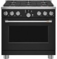 Café - 5.75 Cu. Ft. Freestanding Dual Fuel True Convection Range with 6 Burners, Customizable - Matte Black