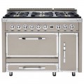 Viking - Tuscany 6.2 Cu. Ft. Freestanding Double Oven Dual Fuel True Convection Range - Pacific Gray