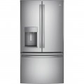 GE - 22.2 Cu. Ft. French Door Counter-Depth Refrigerator - Stainless steel