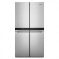 Whirlpool - 19.4 Cu. Ft. 4-Door French Door Counter-Depth Refrigerator with Flexible Organization Spaces - Fingerprint Resistant Metallic Steel