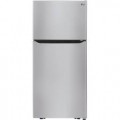 LG - 20.2 Top-Freezer with Ice Maker - Stainless steel