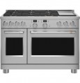 Café - 8.25 Cu. Ft. Freestanding Double Oven Dual Fuel True Convection Range with 6 Burners, Customizable - Stainless Steel
