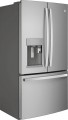 GE Profile - 22.1 Cu. Ft. French Door Counter-Depth Smart Refrigerator with Keurig K-Cup Brewing System - Fingerprint resistant stainless steel