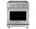 Dacor - Professional 5.2 Cu. Ft. Self-Cleaning Freestanding Dual Fuel Convection Range, Liquid Propane - Silver Stainless Steel