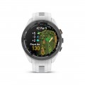 Garmin - Approach S70 GPS Smartwatch 42mm Ceramic - Black Ceramic Bezel with White Silicone Band