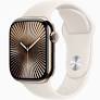 Apple Watch Series 10 (GPS+Cellular) 42mm Titanium Case with Starlight Sport Band - M/L - Gold (Verizon)