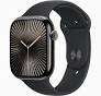 Apple Watch Series 10 (GPS+Cellular) 46mm Titanium Case with Black Sport Band - S/M - Slate (Verizon)