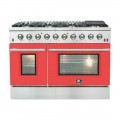 Forno Appliances - Galiano 6.58 Cu. Ft. Freestanding Gas Range with Convection Oven - Red Door - Red
