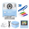 Contixo - KC2 Kids Camera Instant Print - 1080P Kids Instant, 2.4 Inch Screen Digital Camera 12MP with Print Paper - Blue
