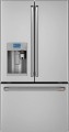 GE - Café 22.2 Cu. Ft. French Door Counter-Depth Refrigerator with Keurig Brewing System - Stainless steel