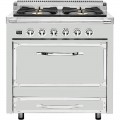 Viking - Tuscany 3.8 Cu. Ft. Freestanding Dual Fuel True Convection Range - Frost White
