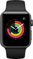 Apple - Apple Watch Series 3 (GPS), 42mm Space Gray Aluminum Case with Black Sport Band - Space Gray Aluminum