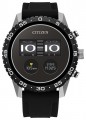 Citizen - CZ Smart 45mm Unisex Stainless Steel Sport Smartwatch with Silicone Strap - Silver