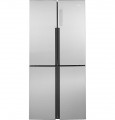 Haier - 16.4 Cu. Ft. 4-Door French Door Counter Depth Refrigerator with LED Lighting - Fingerprint resistant stainless steel