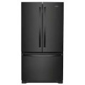 Whirlpool - 25.2 Cu. Ft. French Door Smart Refrigerator with Elevated Deli Drawer - Black Stainless Steel