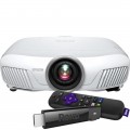 Epson - Home Cinema 4010 4K UHD Projector with HDR and Roku+ Streaming Stick Package
