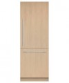Fisher & Paykel  30in. 12.1 cu.ft. Bottom-Freezer Built-In Column Refrigerator with White Interior and Internal Ice and Water - Panel Ready