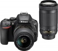 Nikon - D5600 DSLR Camera with 18-55mm and 70-300mm Lenses - Black