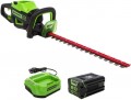 Greenworks - 80-Volt 26-Inch Cordless Brushless Hedge Trimmer (1 x 2.0Ah Battery and 1 x Charger) - Green