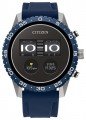 Citizen - CZ Smart 45m Unisex Stainless Steel Sport Smartwatch with Silicone Strap - Silver