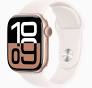 Apple Watch Series 10 (GPS+Cellular) 42mm Aluminum Case with Light Blush Sport Band - S/M - Rose Gold (unlocked)