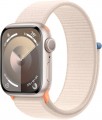 Apple Watch Series 9 (GPS) 41mm Starlight Aluminum Case with Starlight Sport Loop - Starlight