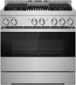 JennAir - NOIR 5.1 Cu. Ft. Freestanding Gas True Convection Range with CustomClean™ - Floating Black Glass