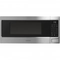 Monogram - 1.1 Cu. Ft. Mid-Size Microwave - Black/stainless steel