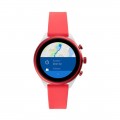 Fossil - Sport Smartwatch 41mm Aluminum - Silver with Red Silicone Band