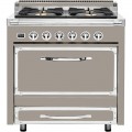 Viking - Tuscany 3.8 Cu. Ft. Freestanding Dual Fuel True Convection Range - Pacific Gray