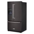 KitchenAid - 29.4 Cu. Ft. Side-by-Side Refrigerator with Ice and Water Dispenser - Black Stainless Steel with PrintShield Finish