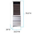Avanti - ELITE Series Wine Cooler, 108 Bottle Capacity, 2-Drawer Beverage Center - Stainless Steel
