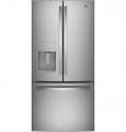 GE - 17.5 Cu. Ft. French Door Counter-Depth Regrigerator - Fingerprint resistant stainless steel
