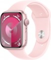 Apple Watch Series 9 (GPS) 41mm Pink Aluminum Case with Light Pink Sport Band - M/L - Pink