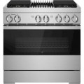 JennAir NOIR 5.1 Cu. Ft. Self-Cleaning Freestanding Dual Fuel Convection Range - Floating Black Glass