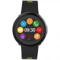 MyKronoz - ZeRound2HR Smartwatch 45mm Brushed Black - Brushed Black with Black/Yellow Silicone Band