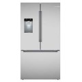 Bosch - 100 Series 26 Cu. Ft. Bottom Freezer French Door Smart Refrigerator with External Ice and Water - Stainless Steel--6590343