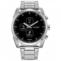 Citizen - CZ Smart Unisex Hybrid 42.5mm Stainless Steel Smartwatch with Silvertone Stainless Steel Bracelet - Silver