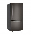 LG  26 Cu. Ft. Bottom-Freezer Refrigerator with Ice Maker - PrintProof Black Stainless Steel