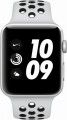 Apple - Apple Watch Nike+ Series 3 (GPS), 42mm Silver Aluminum Case with Pure Platinum/Black Nike Sport Band - Silver Aluminum