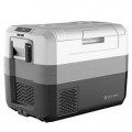 Costway - 58 Quart Portable Electric Car Cooler Refrigerator Compressor Freezer for RVs Camping - White/Gray/Black