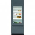 Sub-Zero - Classic 17.3 Cu. Ft. Bottom-Freezer Built-In Refrigerator with Glass Door - Custom Panel Ready