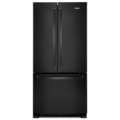 Whirlpool - 22 cu. ft. French Door Refrigerator with Humidity-Controlled Crispers - Black