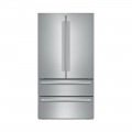 Bosch - 800 Series 20.7 Cu. Ft. 4-Door French Door Counter-Depth Refrigerator - Stainless steel