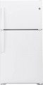 GE - 21.9 Cu. Ft. Top-Freezer Refrigerator - White