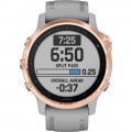 Garmin - fēnix 6S Sapphire Smartwatch 42mm Fiber-Reinforced Polymer - Rose Gold-tone with Powder Gray Silicone Band